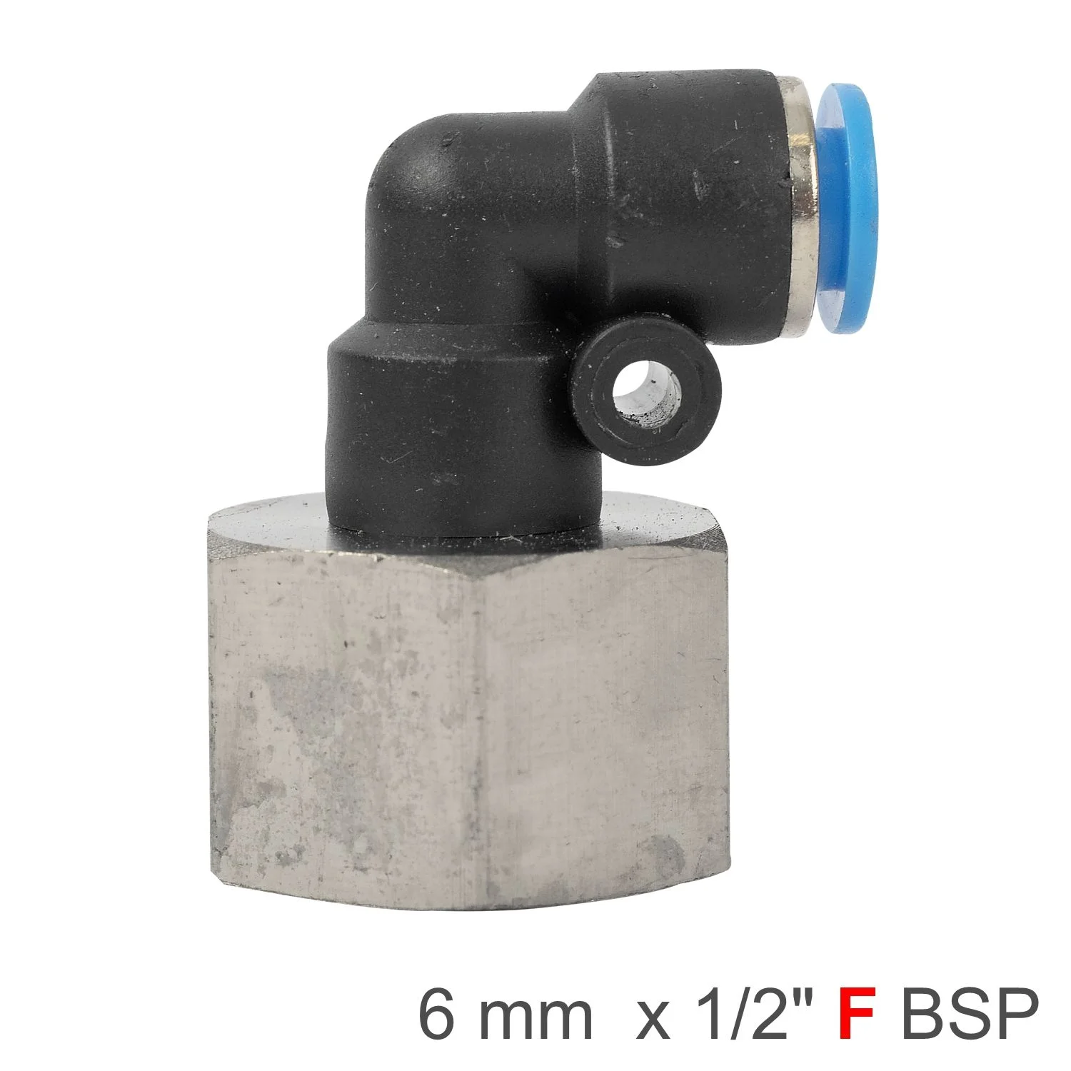 SPLF06-04.webp PU HOSE FITTING ELBOW 6MM-1/2 F - Image 1