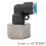 PU HOSE FITTING ELBOW 8MM-1/2 F
