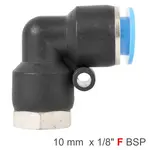 PU HOSE FITTING ELBOW 10MM-1/8 F