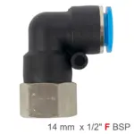 PU HOSE FITTING ELBOW 14MM-1/2 F