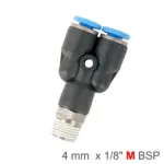 PU HOSE FITTING Y JOINT 4MM-1/8 M