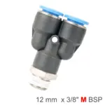 PU HOSE FITTING Y JOINT 12MM-3/8 M