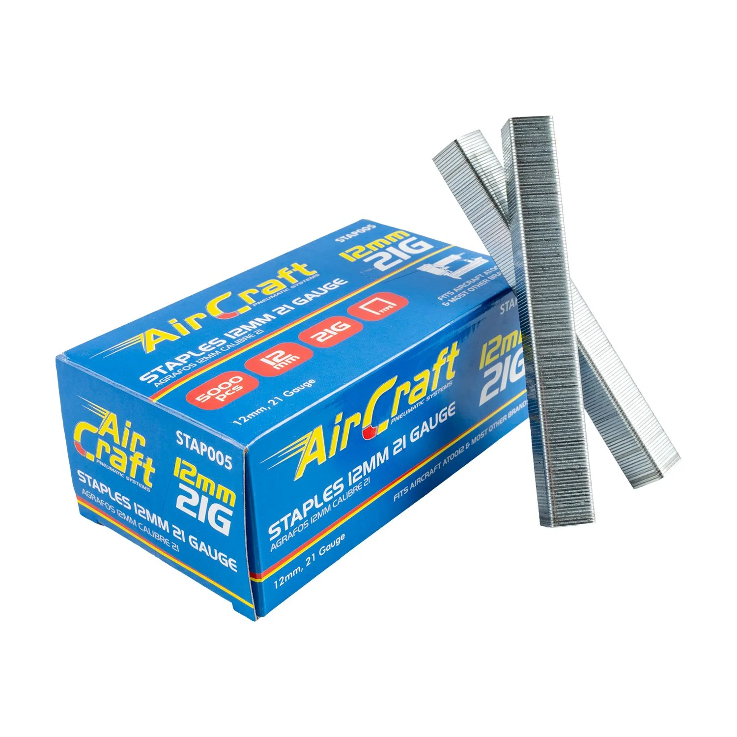 STAP005.webp STAPLES 12MM 21 GAUGE 5000 PER BOX - Image 1