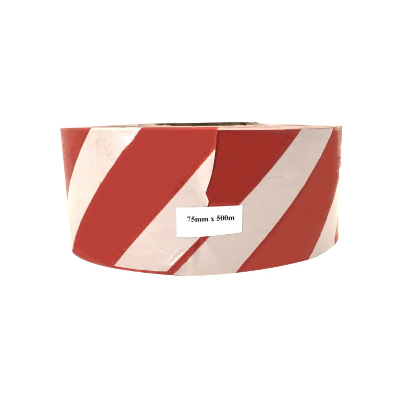 T10016.webp TAPE BARRIER PVC RED/WHITE 75MM*500MT - Image 1