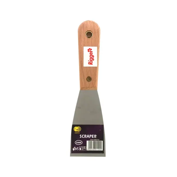 SCRAPER PAINT  50MM WOOD HNDL RIGGER