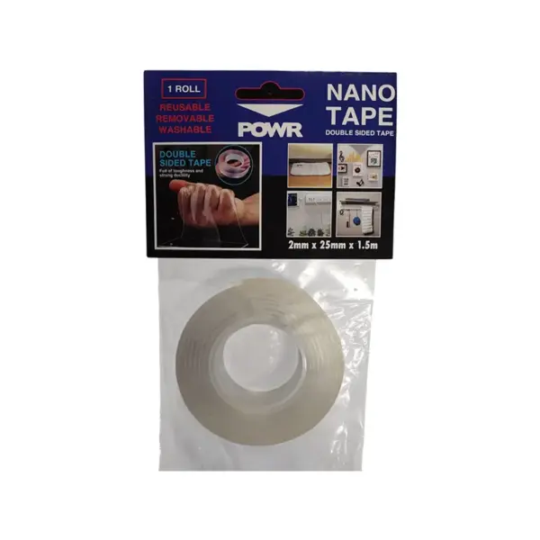 POWERBOND TAPE HIGH BOND NANO CLEAR 25MM*1.5MT
