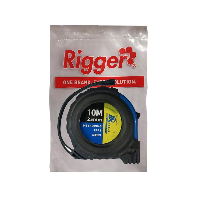 T11549.webp MEASURING TAPE RUBBERISED RETRACT 10MT X 25MM RIGGER AD-2008 - Image 1