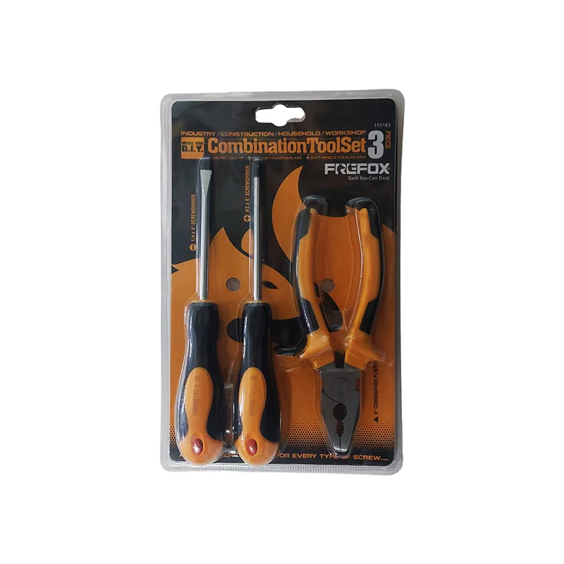 T11560.webp SCREWDRIVER & PLIER SET 3 PCE 6X100/PH2X100/200MM COMB BS692 - Image 1
