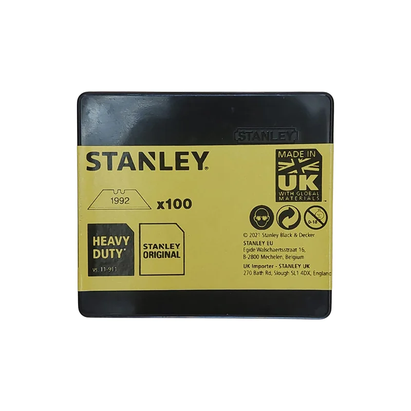 T20147.webp BLADES KNIFE BLADES TRIM STANLEY 100/BOX H/DUTY 1-11-921 - Image 1