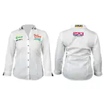 LADIES WHITE 3/4 SAGA BLOUSE X-LARGE