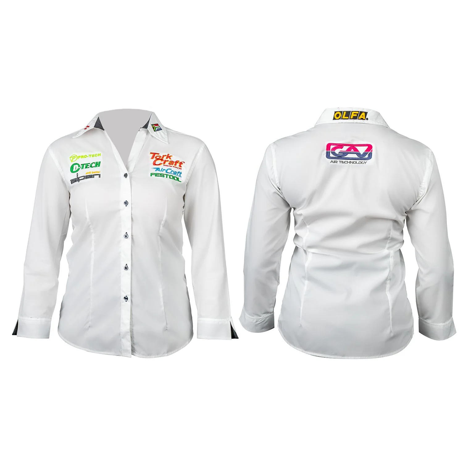 TC00104.webp LADIES WHITE 3/4 SAGA BLOUSE X-LARGE - Image 1