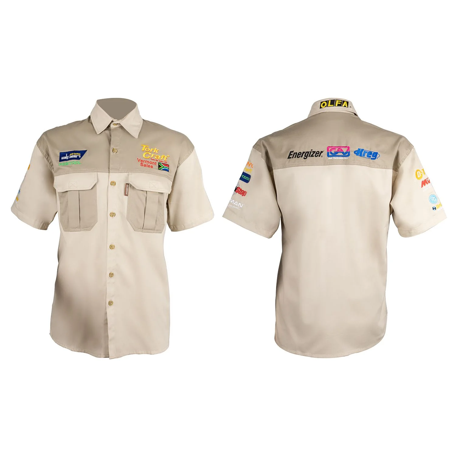 TC00110.webp VERMONT MENS BUSH SHIRT KHAKI 100% COTTON SMALL - Image 1