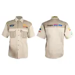 VERMONT MENS BUSH SHIRT KHAKI 100% COTTON 2XL