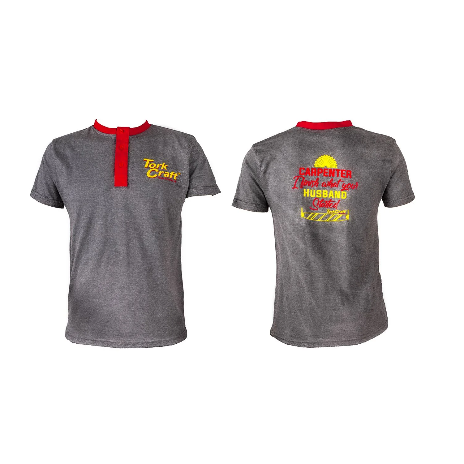 TC00172.webp TORK CRAFT T-SHIRT GREY LARGE CARPENTER - Image 1