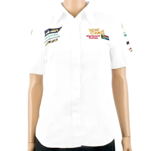 LADIES BLOUSE - WHITE 3/4 - SMALL