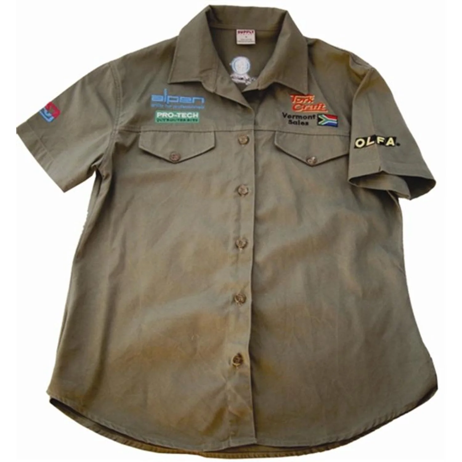 TC00603.webp VERMONT LADIES BLOUSE LONG SLEEVE OLIVE LARGE - Image 1