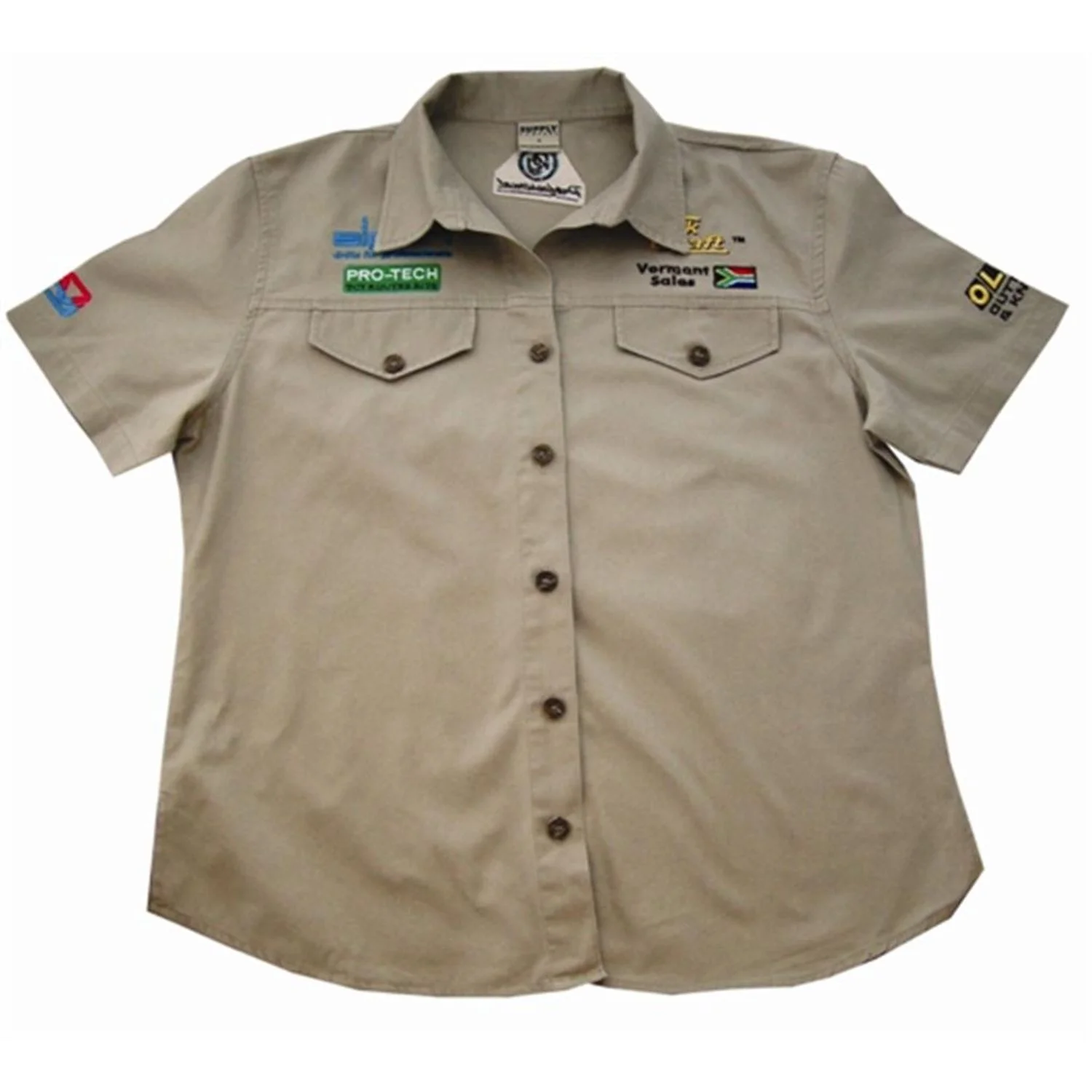 TC00704.webp VERMONT LADIES COTTON SHIRT STONE XL - Image 1