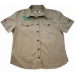 VERMONT LADIES COTTON SHIRT STONE 3XL