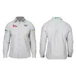VERMONT LADIES COTTON LONG SLEEVE SHIRT GREY 2X-LARGE