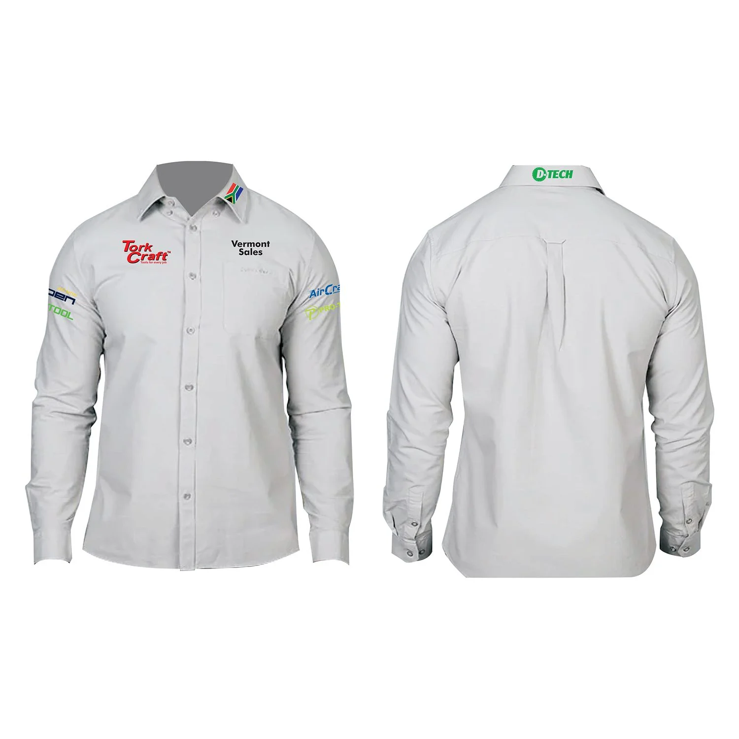 TC01820.webp VERMONT MENS COTTON LONG SLEEVE SHIRT GREY SMALL - Image 1