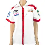 VERMONT LADIES - WHITE/RED COTTON SHIRT - SMALL
