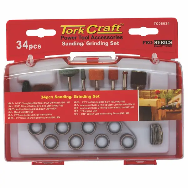 SANDING and GRINDING SET 34 PCE MINI