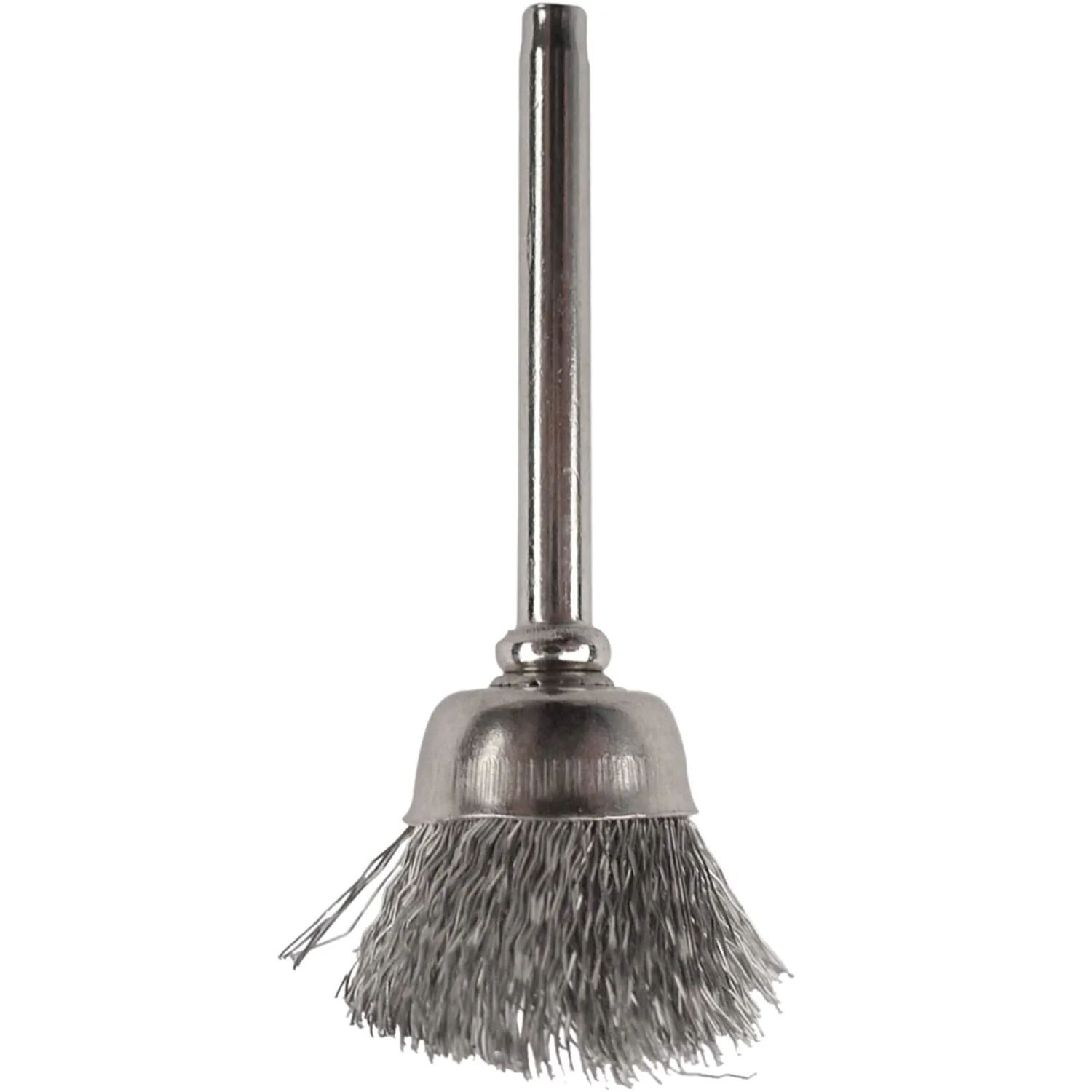 TC08359.webp MINI CARBON STEEL BRUSH 12.7MM CUP 3.2MM SHANK - Image 1