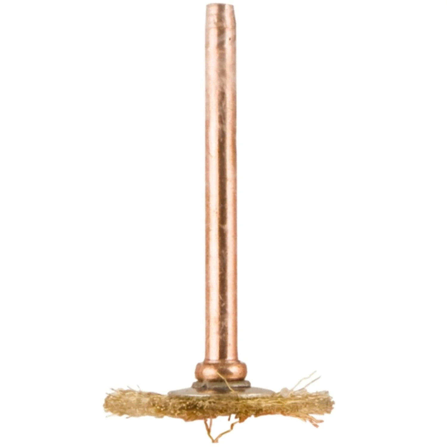 TC08364.webp MINI BRASS BRUSH 19.1MM WHEEL 3.2MM SHANK - Image 1