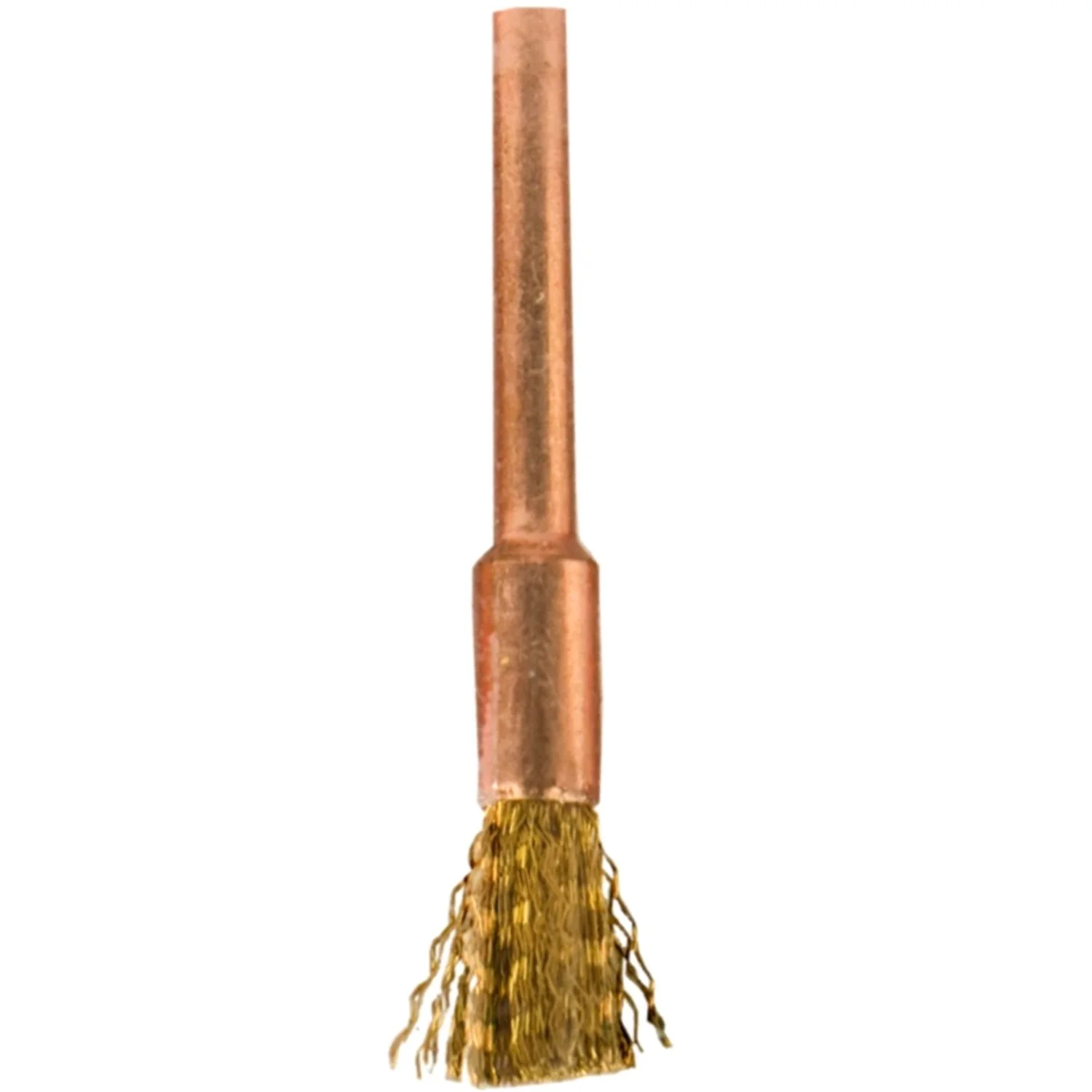 TC08366.webp MINI BRASS BRUSH 3.2MM END 2.4MM SHANK - Image 1