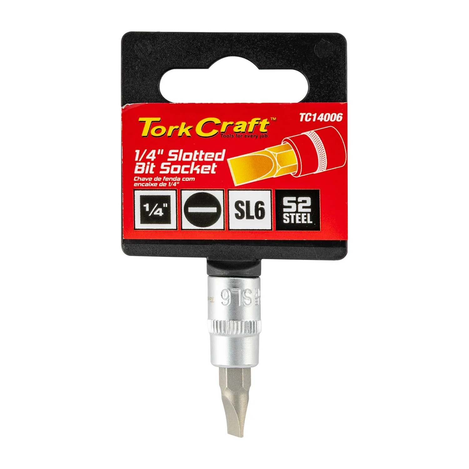 TC14006.webp SOCKET BIT 1/4″DR SLOTTED SL6 S2 MATERIAL - Image 1