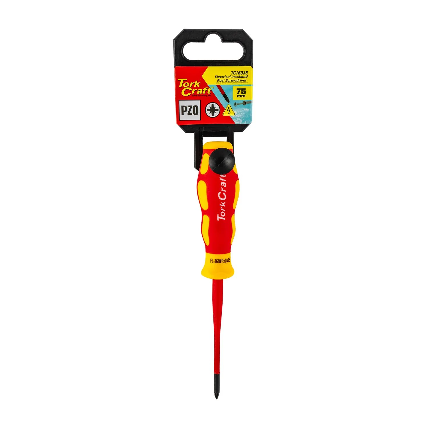 TC16035.webp SCREWDRIVER INSULATED POZ1.NO.0 X75MM VDE - Image 1