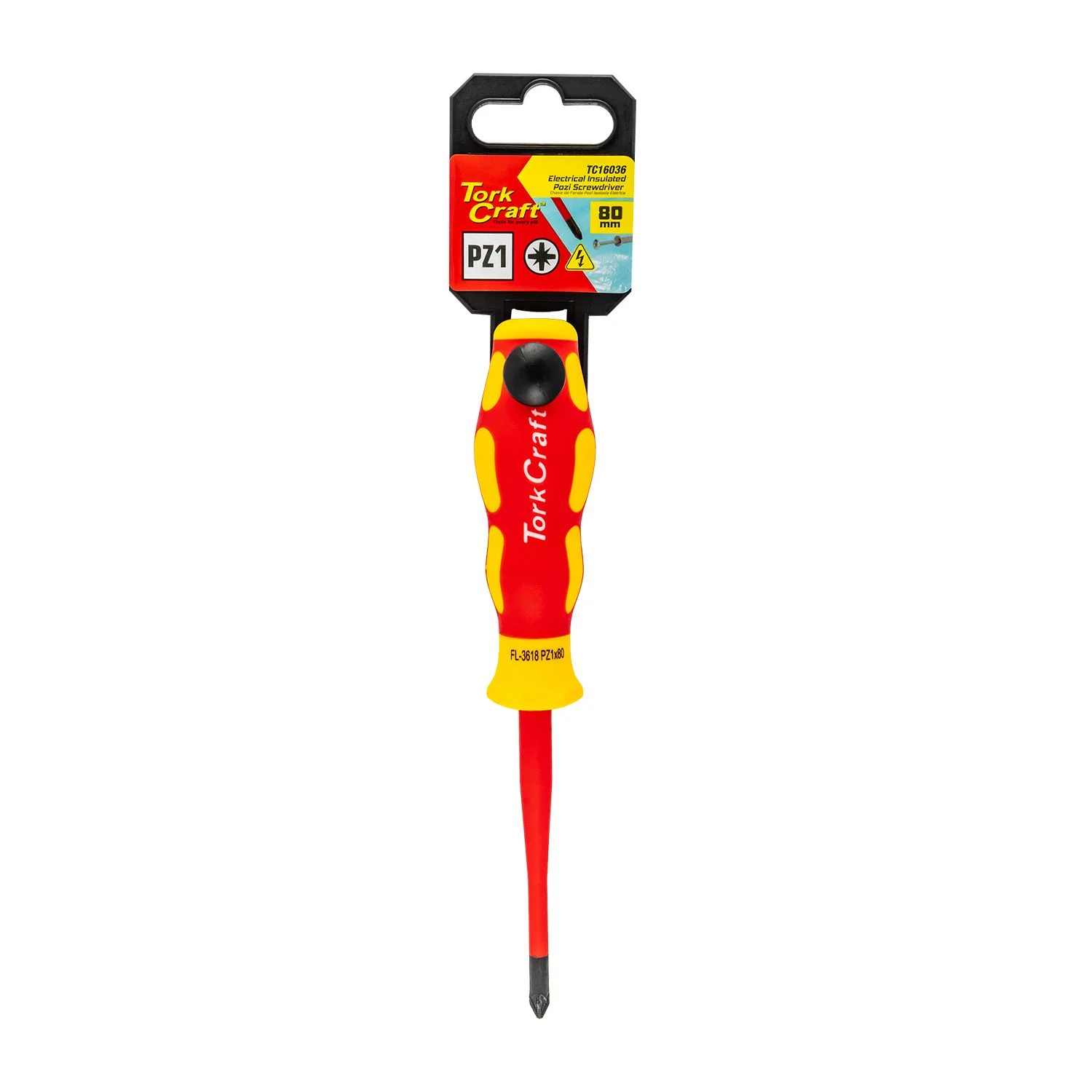 TC16036.webp SCREWDRIVER INSULATED POZI.NO.1 X 80MM VDE - Image 1