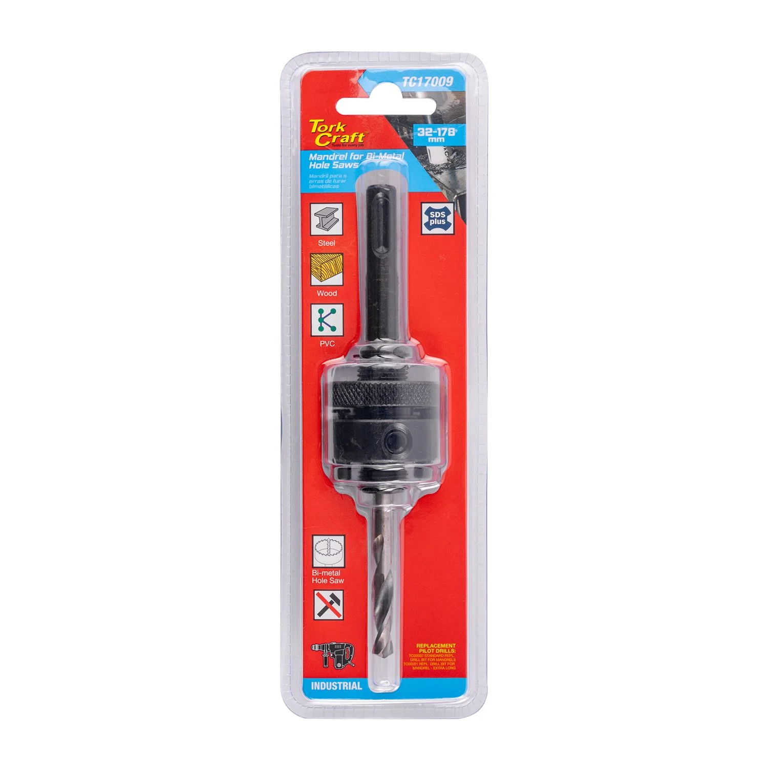 TC17009.webp MANDREL SDS PLUS SH 32 - 178MM WITH PINS - Image 1