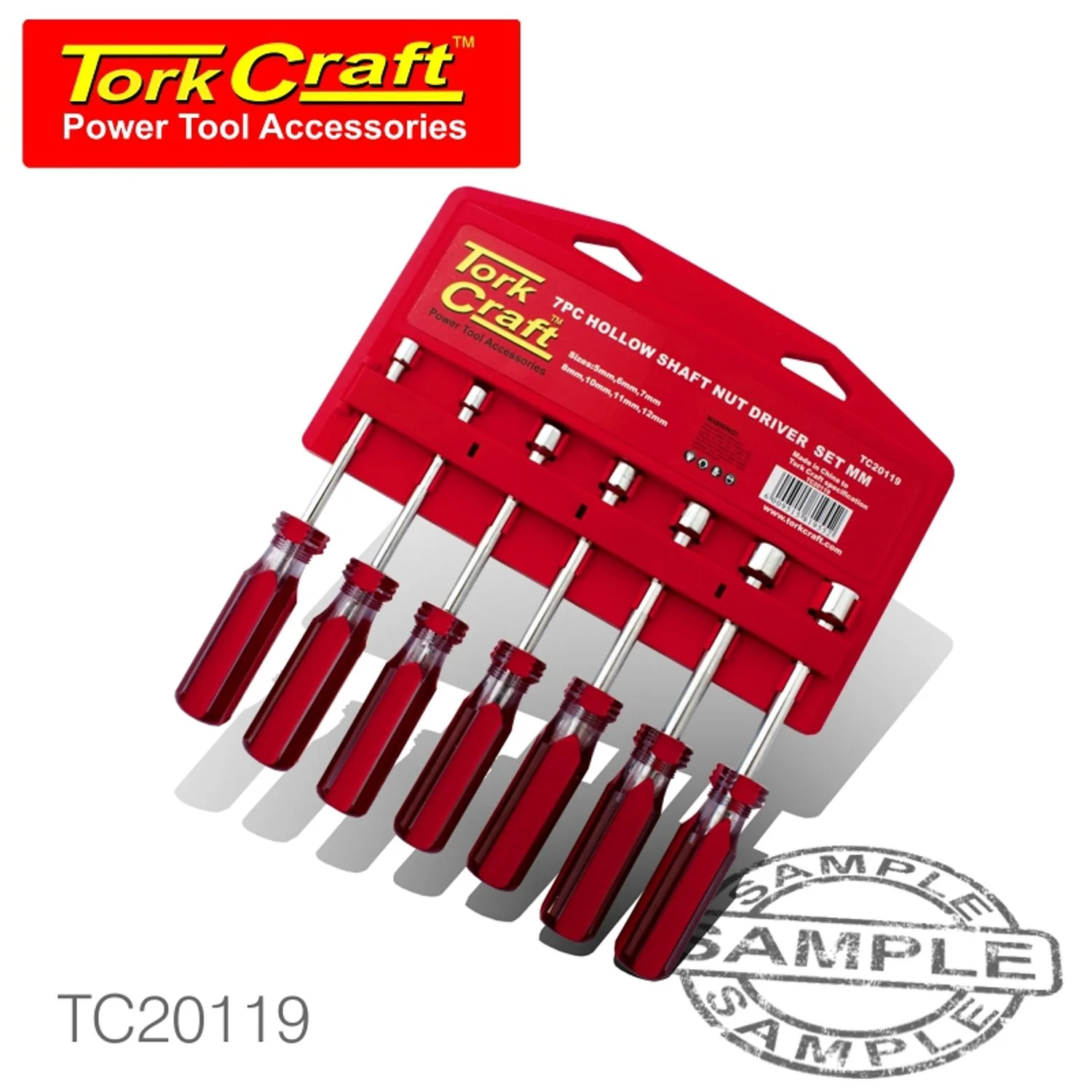 TC20119.webp 7 PIECE NUT DRIVER SET 5.5/6/7/8/10/12/13MM CRV METRIC - Image 1