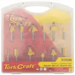 ROUTER BIT SET 12PC 1/4″ STRAIGHT and PROFILE - Image 2