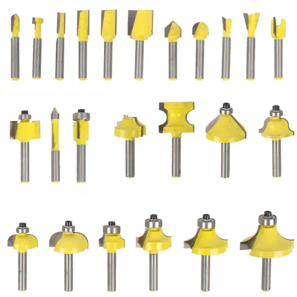 ROUTER BIT SET 24PC ALUM.CASE 1/4″