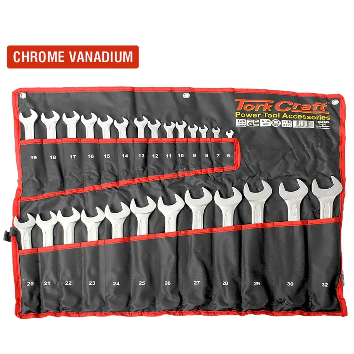 TC50126.webp 26PCS COMBINATION SPANNER SET 6-32MM - Image 1