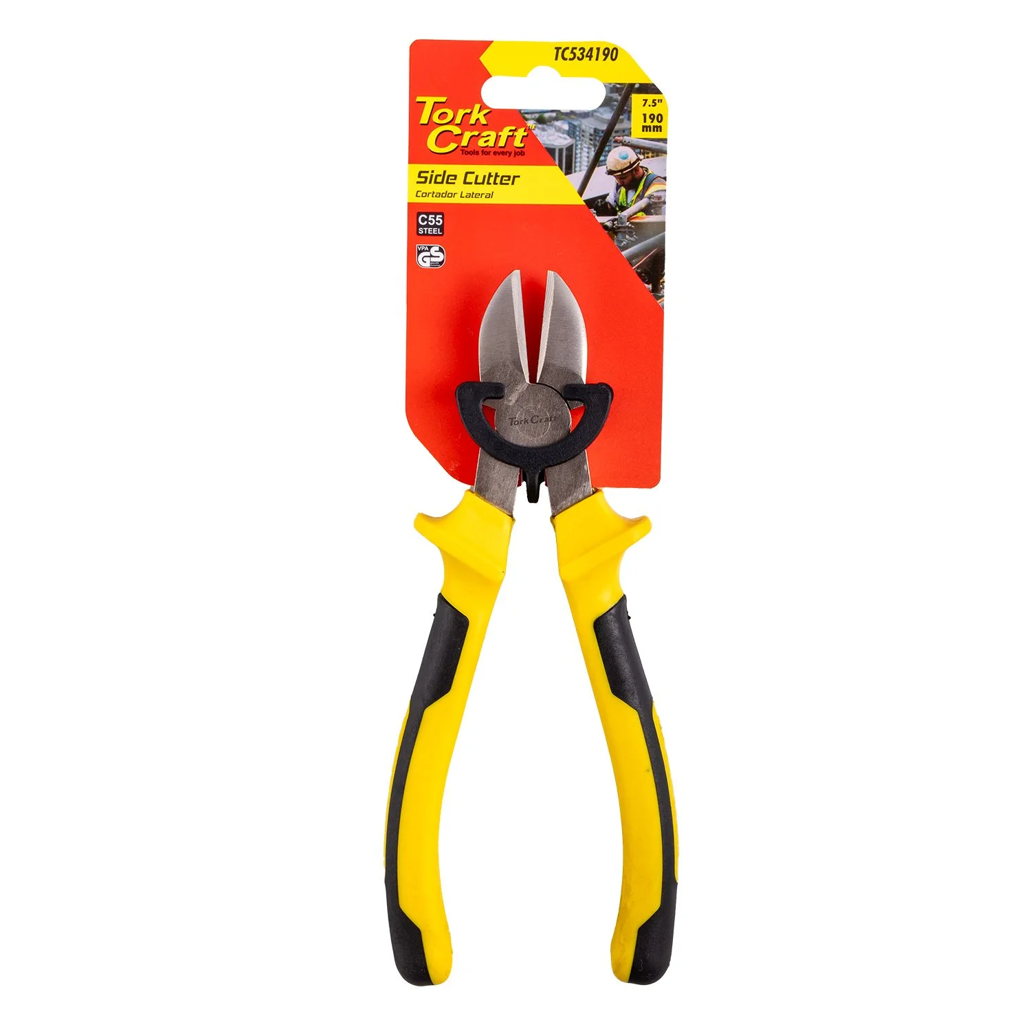TC534190.webp SIDE DIAGONAL CUTTER 190MM PLIERS - Image 1