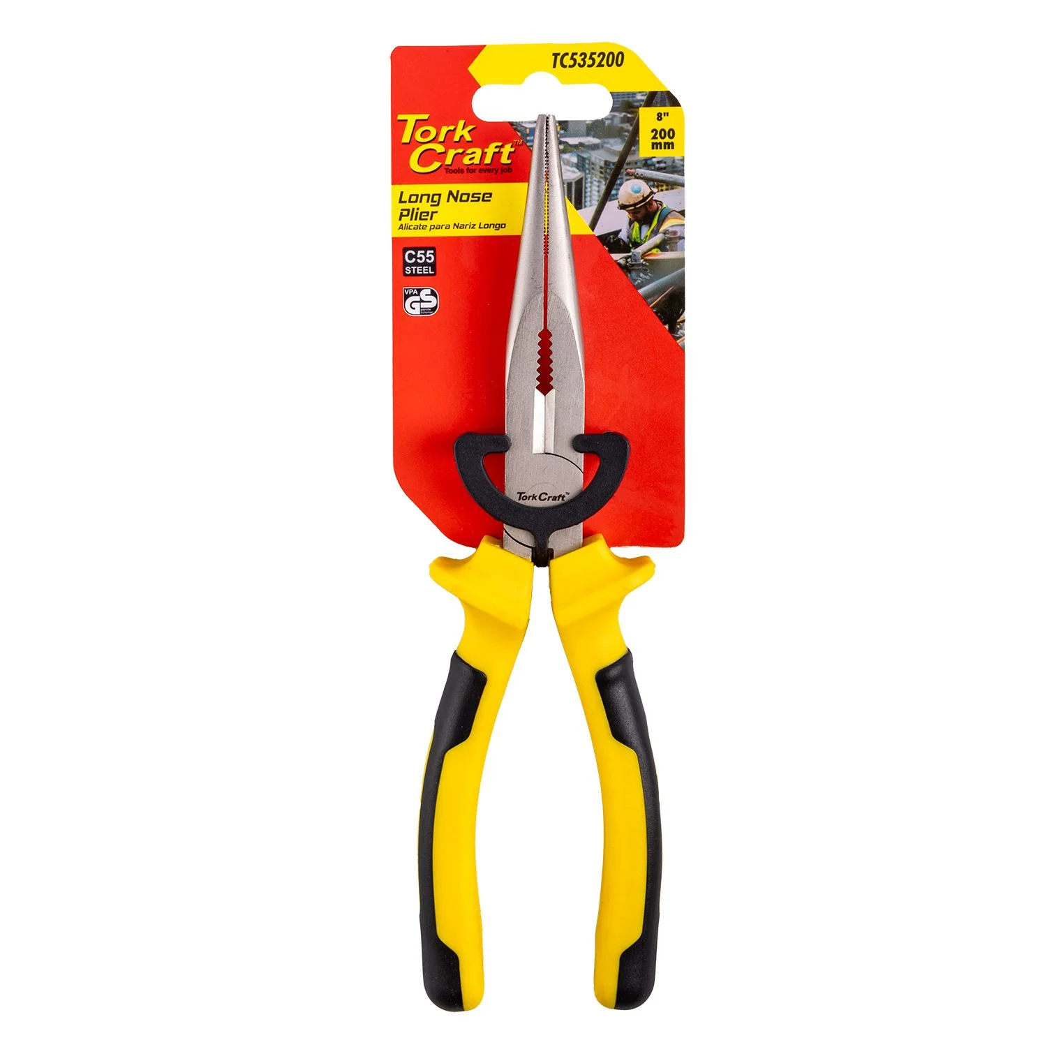 TC535200.webp PLIER LONG NOSE 200MM - Image 1