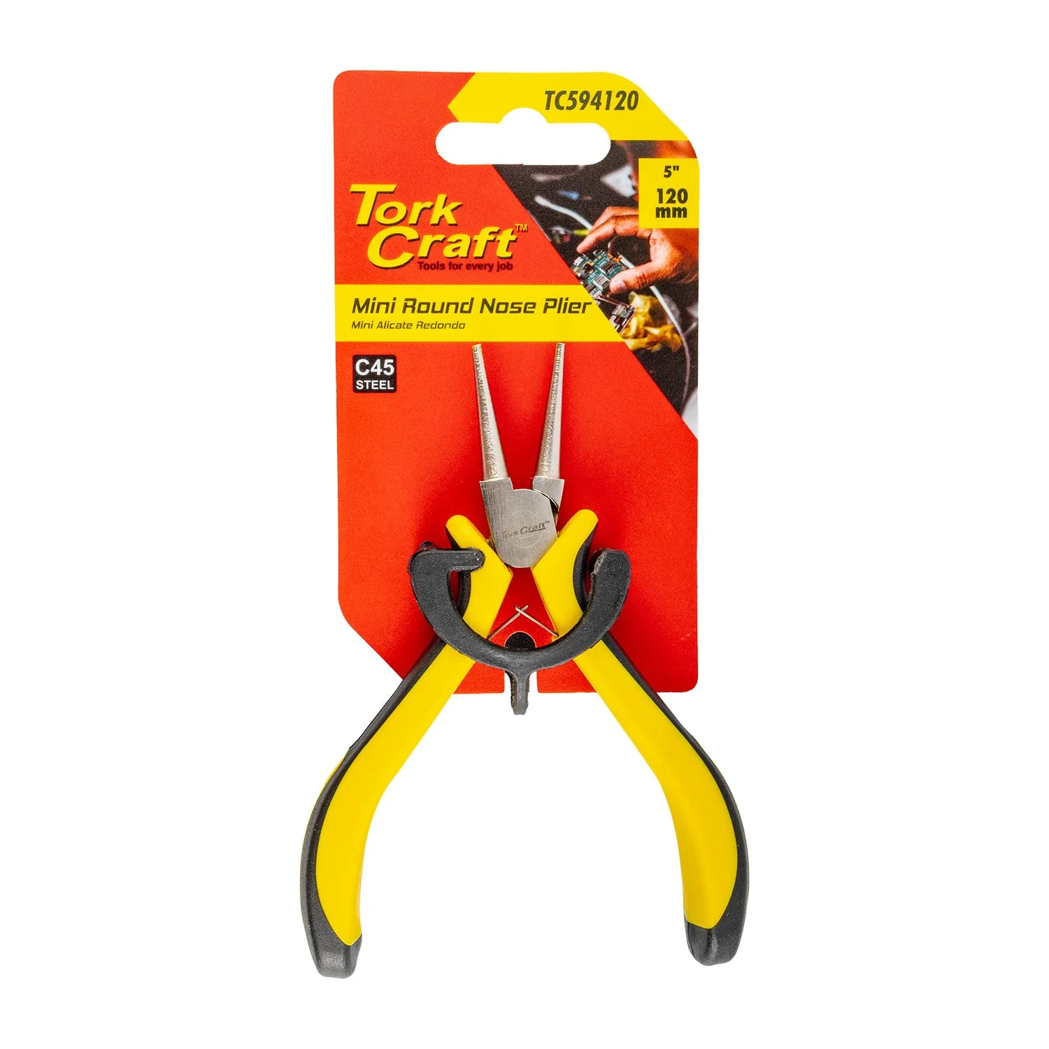 TC594120.webp PLIER MINI ROUND NOSE 120MM MICRO - Image 1