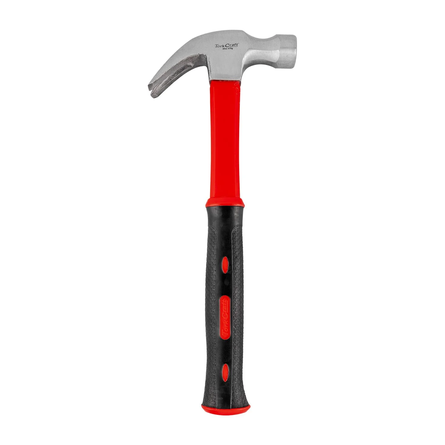 TC604570.webp HAMMER CLAW 570G (20OZ) FIBREGLASS HANDLE 295MM and FULL POL HEAD - Image 1