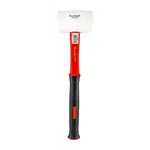 HAMMER RUBBER MALLET 450G (16OZ) FIBREGLASS HANDLE WHITE NON-MARKING