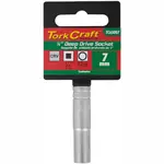 SOCKET 7MM 1/4″ DR DEEP SOCKET CRV 12 POINT - Image 2
