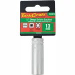 SOCKET 12MM 1/4″ DR DEEP SOCKET CRV 12 POINT - Image 2
