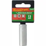 SOCKET 13MM 1/4″ DR DEEP SOCKET CRV 12 POINT - Image 2