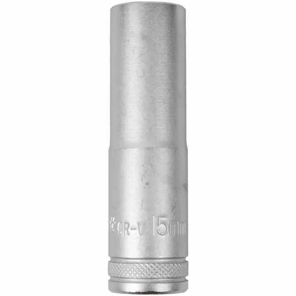 SOCKET 15MM 1/2″ DR DEEP SOCKET CRV 12 POINT