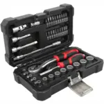 SOCKET and RATCHET DRIVE SET 40PC 1/4″ CRV 12 POINT 4 4.5 5 5.5 6-14MM