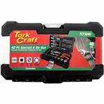 SOCKET and RATCHET DRIVE SET 40PC 1/4″ CRV 12 POINT 4 4.5 5 5.5 6-14MM - Image 2