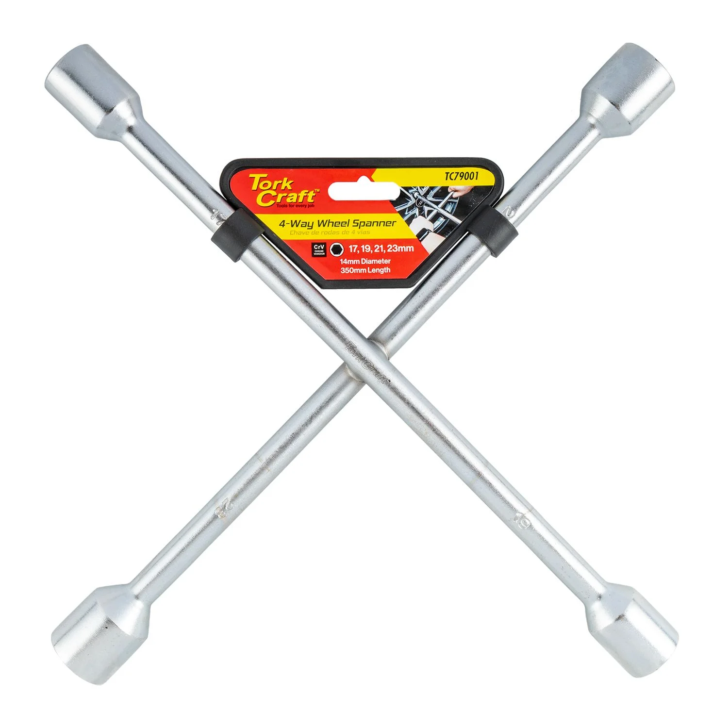 TC79001.webp WHEEL SPANNER 4 WAY 17/19/21/23MM 14″ (350MM) - Image 1