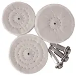 3 PCE WHITE BUFF SET ALL PORTABLE DRILLS